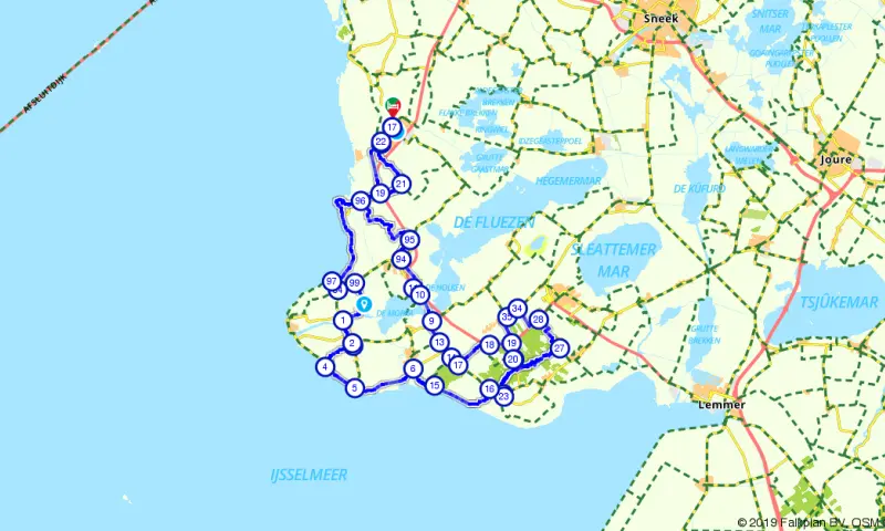 Route in Friesland