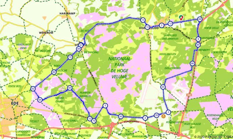 Route in Gelderland