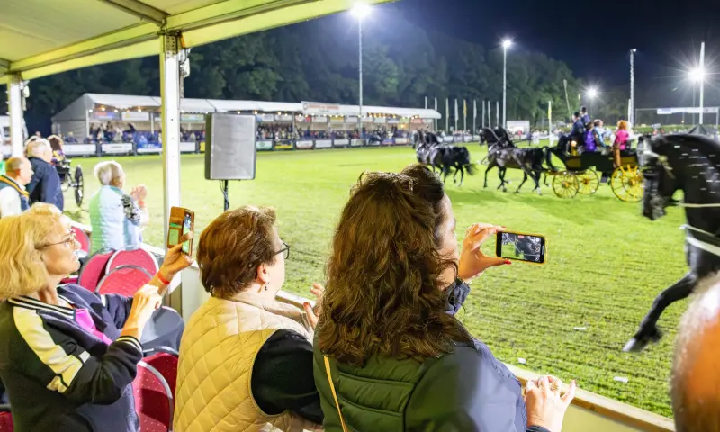 een blik vanuit de VIP tent
