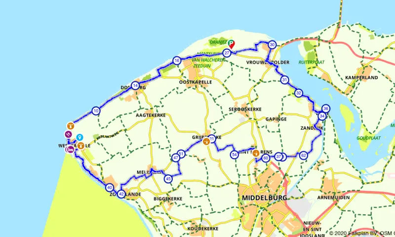 Route in Zeeland