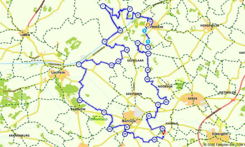 Route in Gelderland