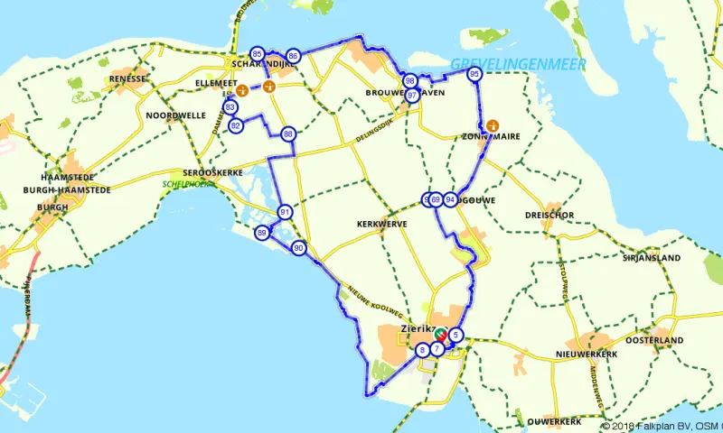 Route in Zeeland