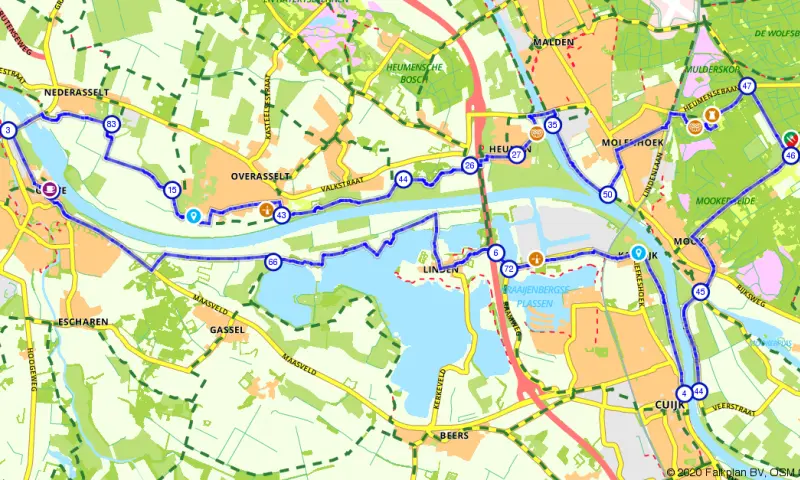Fietsroute Molen aan de Maas