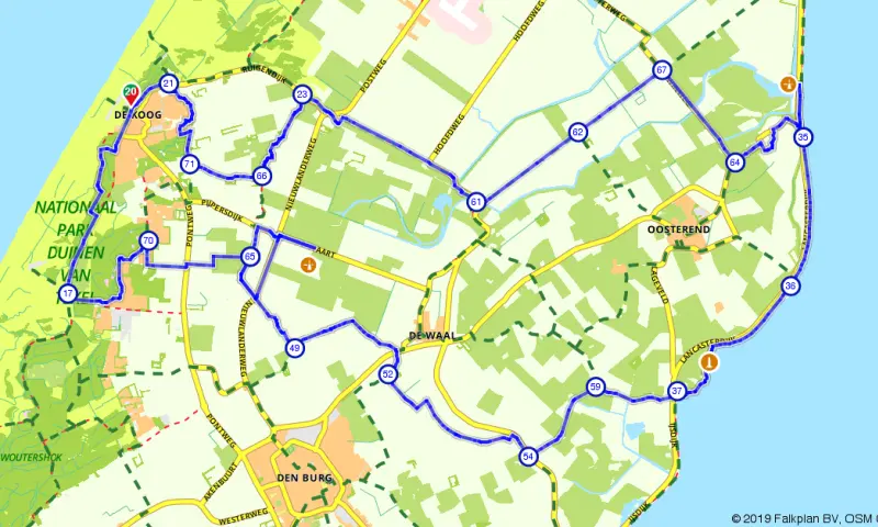 Route in Noord-Holland