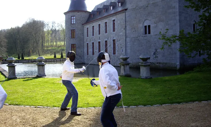 Schermende bezoekers