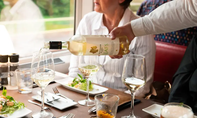 Dineren in een trein