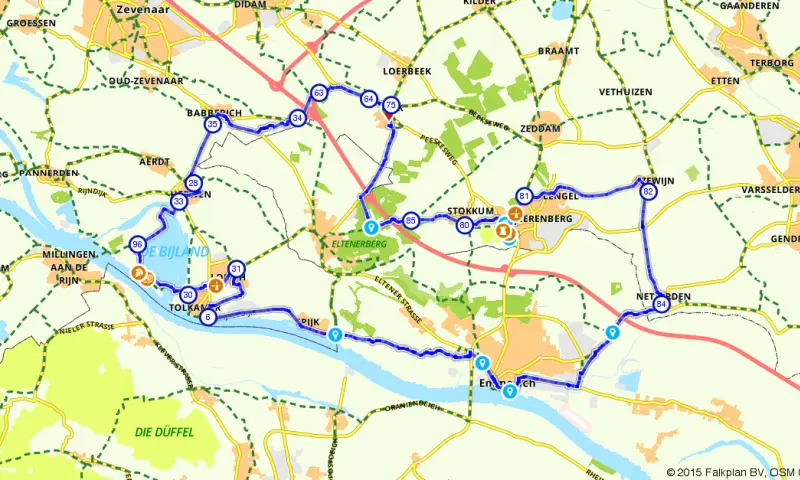 Route in Gelderland
