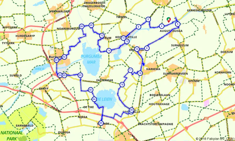 Route in Friesland