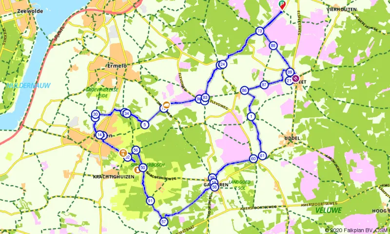 Rondje Speulderbos via Elspeet en Garderen