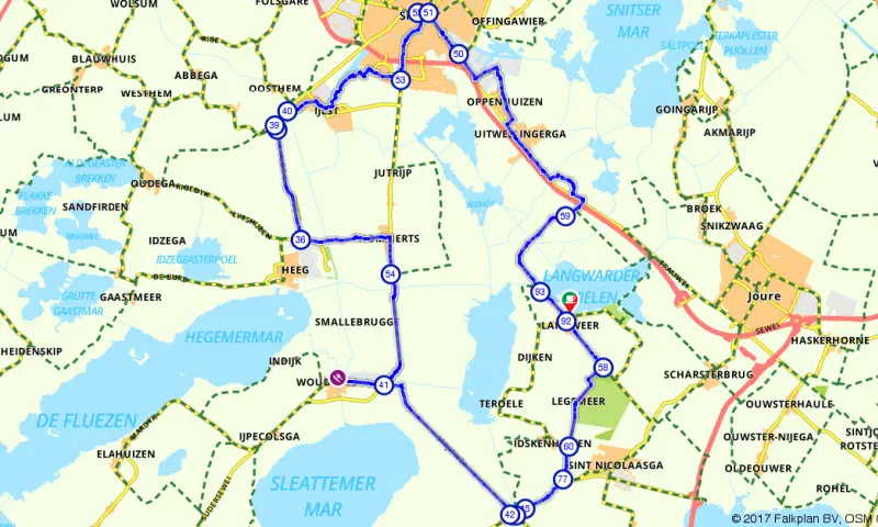 Route in Friesland