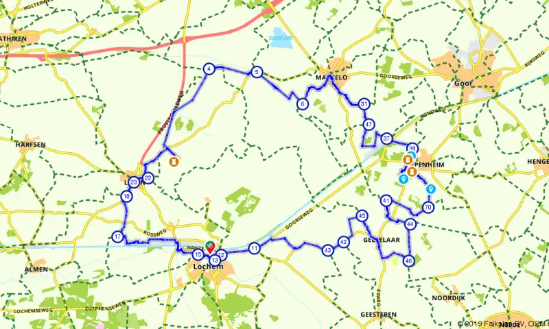 Route in Gelderland