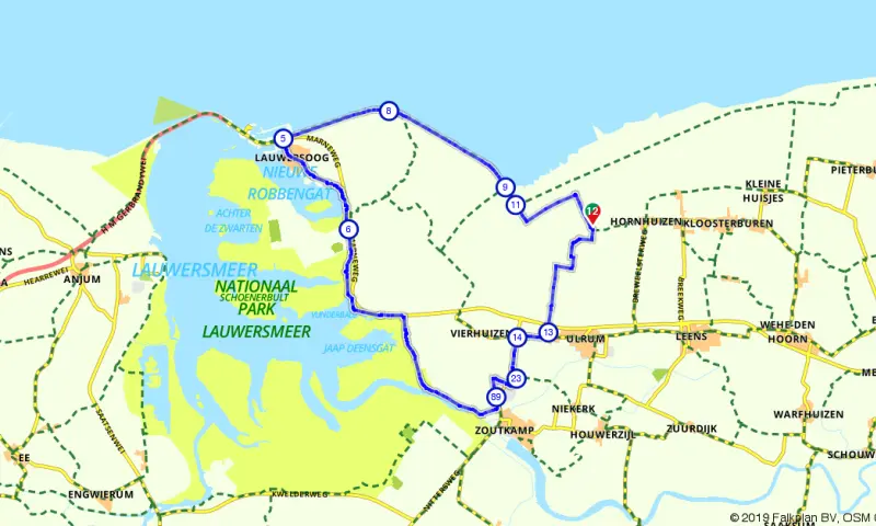 Route in Groningen