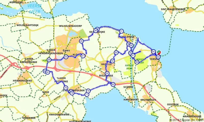 Route in Zeeland