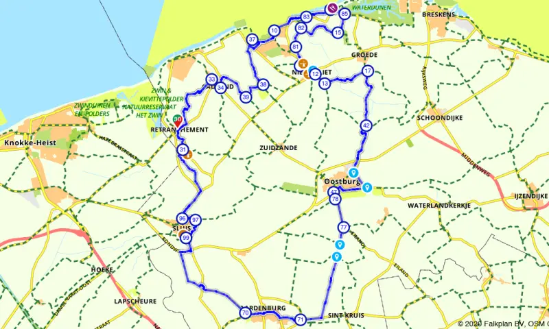 Route in Zeeland