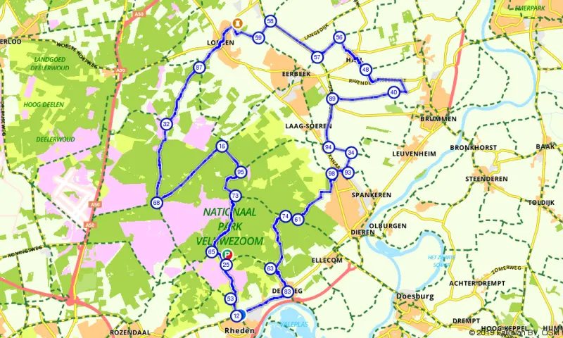 Route in Gelderland