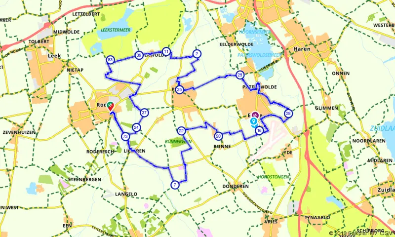 Route in Drenthe
