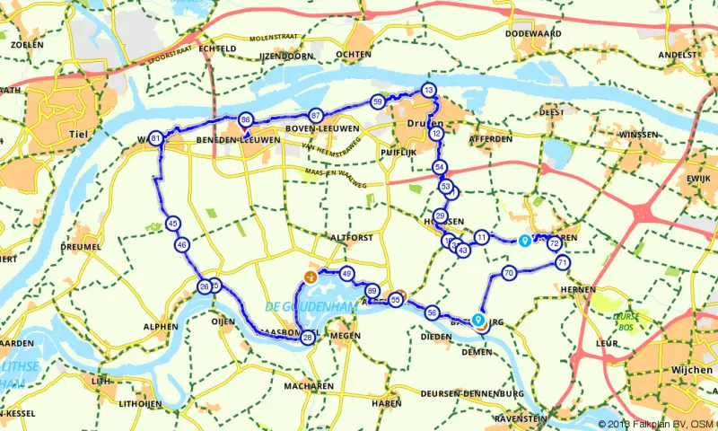 Route in Gelderland