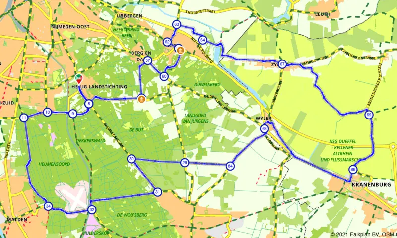 Route in Gelderland