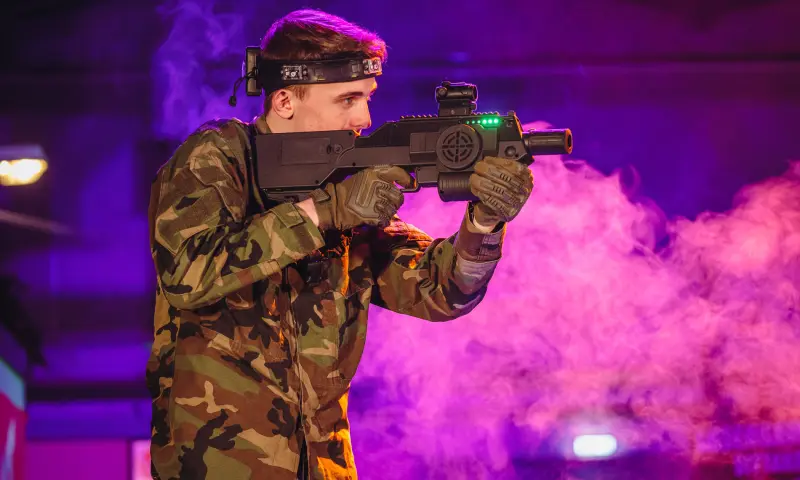lasergame actie foto