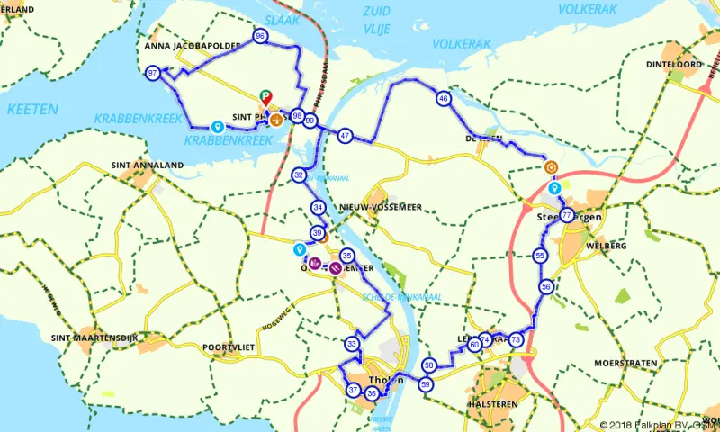 Route in Zeeland