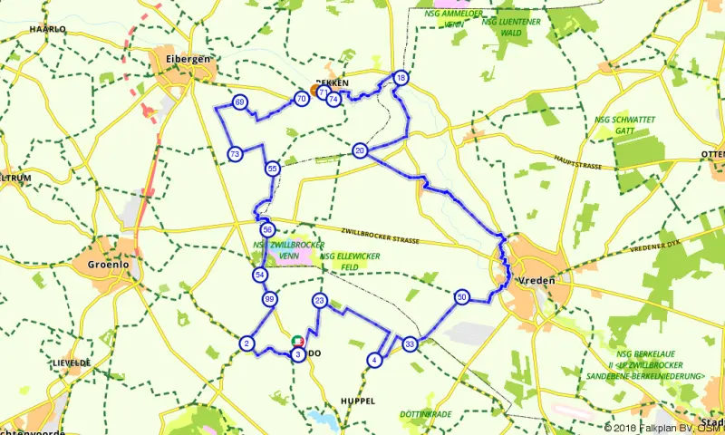 Route in Gelderland