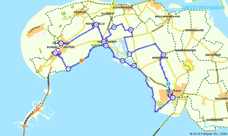 Route in Zeeland