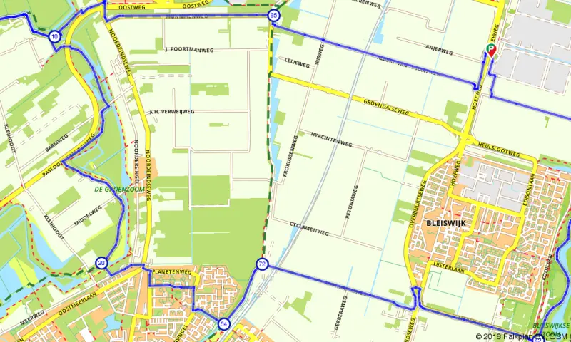 Route Zuid-Holland
