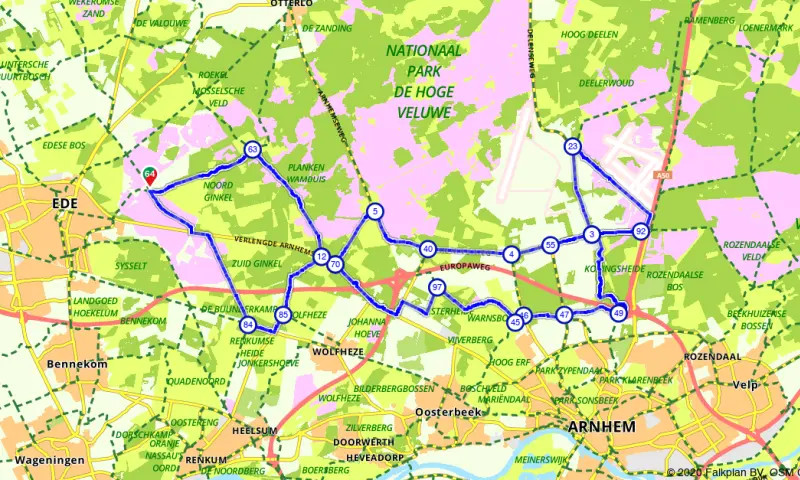 Route in Gelderland