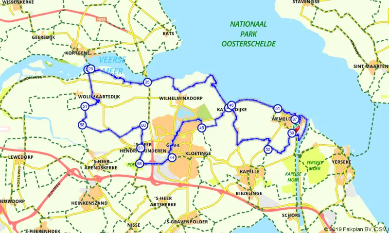 Route in Zeeland