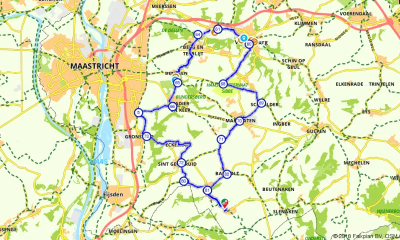 Route in Limburg