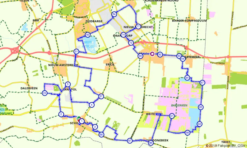 Route in Drenthe