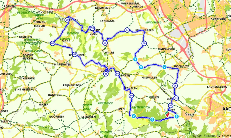 Route in Limburg