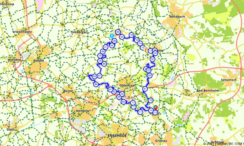Route in Overijssel