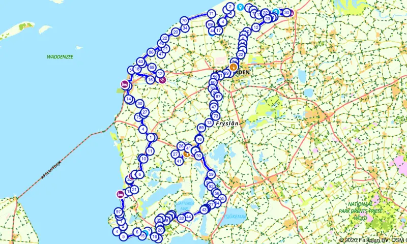 Friese Elfstedentocht per fiets