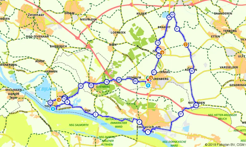 Route in Gelderland