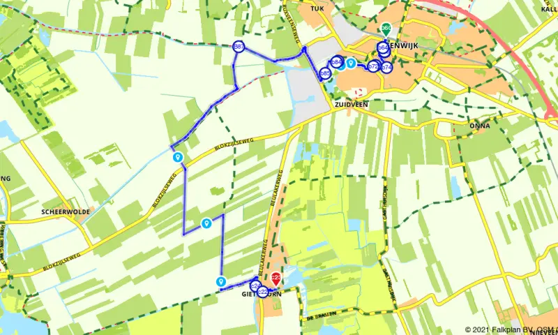 Route in Overijssel