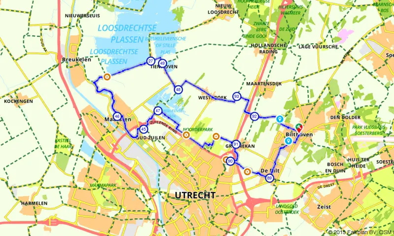 Route in Utrecht