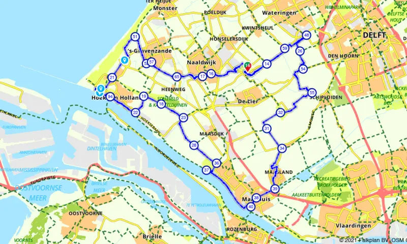 Route Zuid-Holland