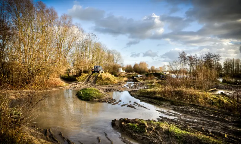 Parcour in de natuur