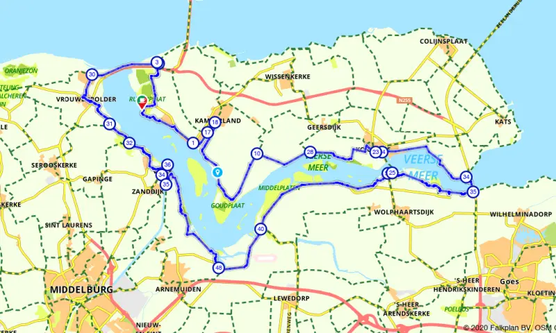 Route in Zeeland