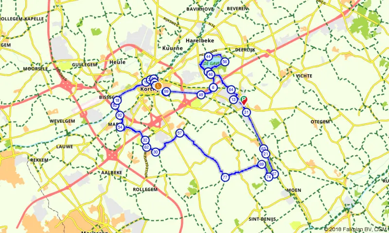 Route in het buitenland