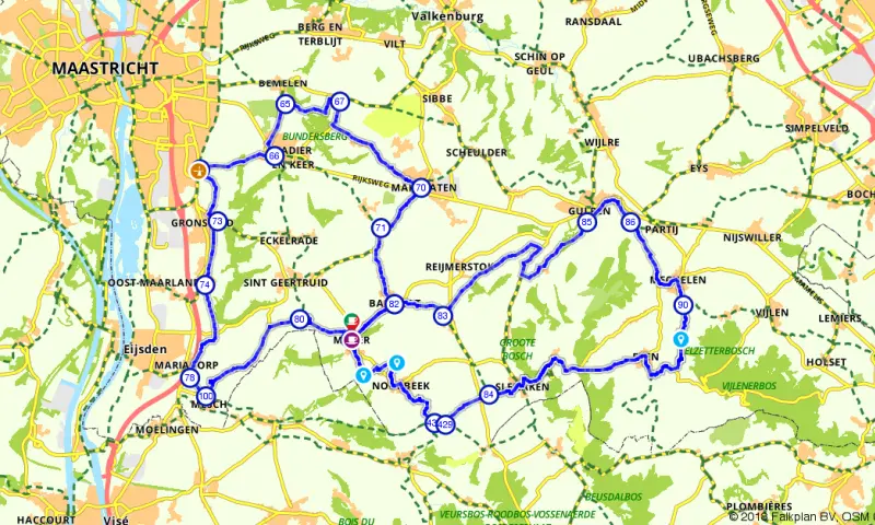 Route in Limburg