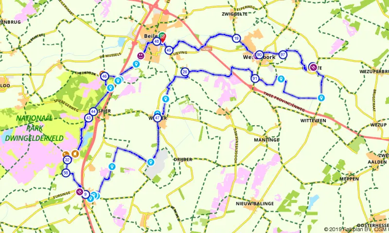Route in Drenthe