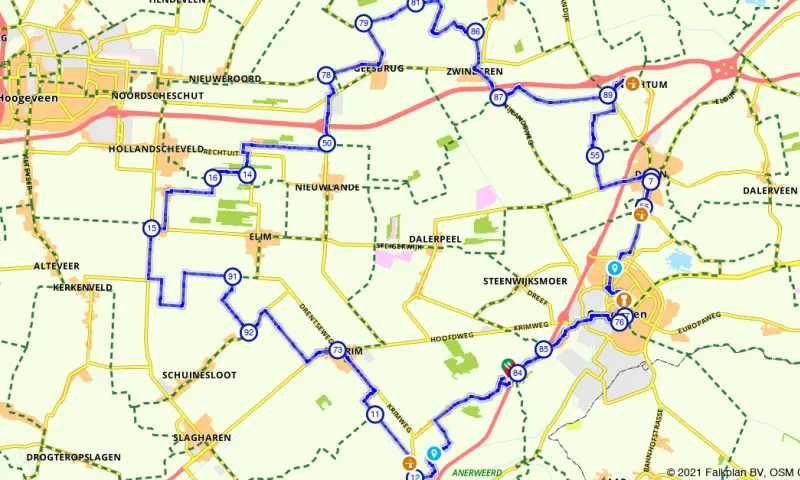 Route in Overijssel