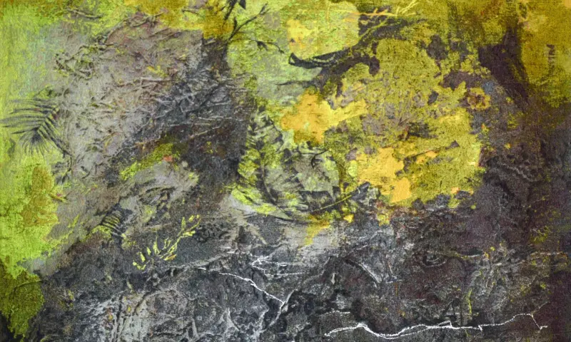 wandkleed met de lente als thema