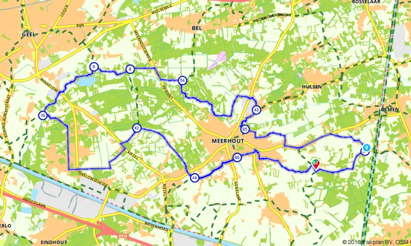 Route in het buitenland