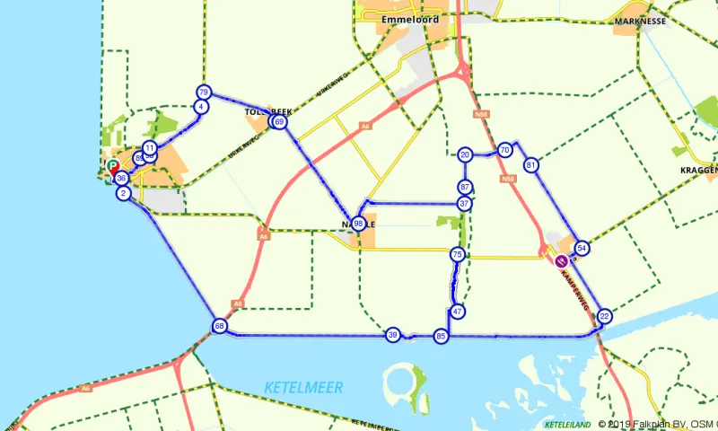 Fietsroute NOP