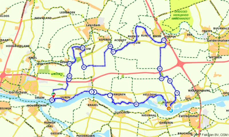 Route in Gelderland