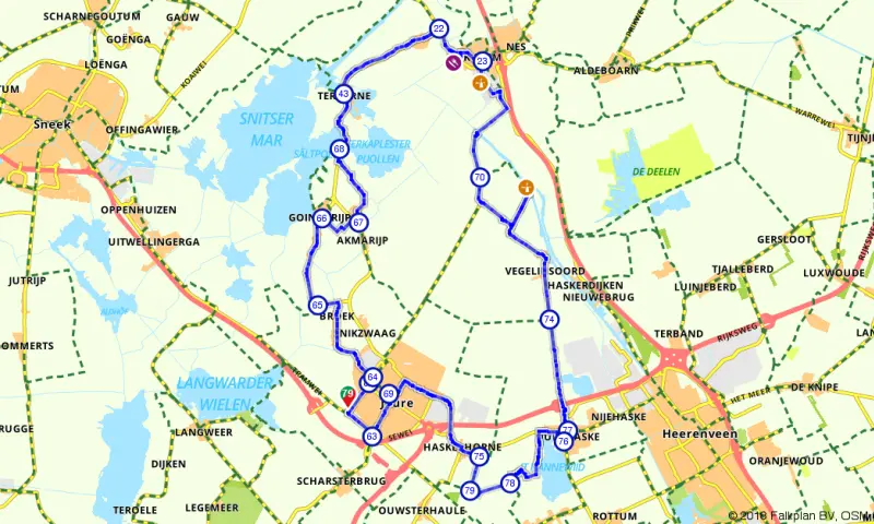 Route in Friesland