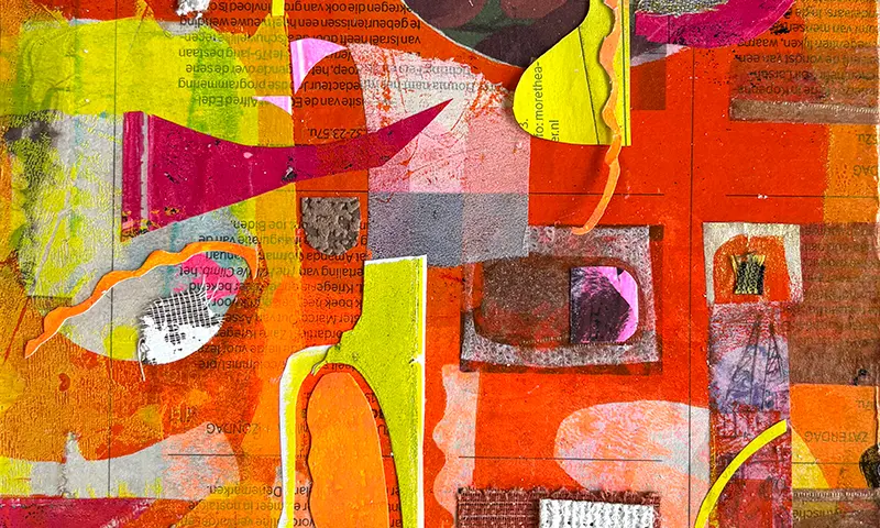 Collage abstract kunst